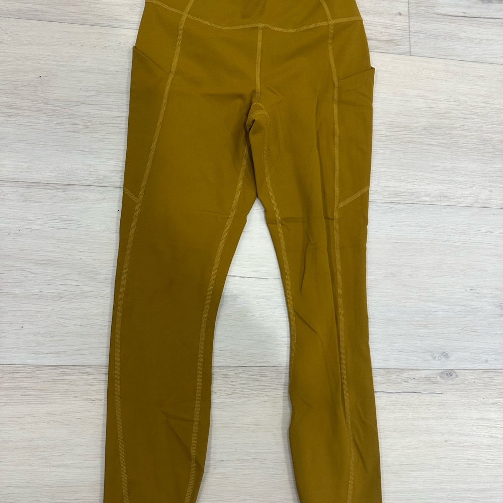 Fabletics PureLuxe High-Rise Leggings in Mustard Gold